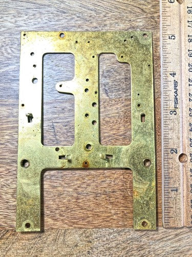 Ingraham (Stamped 2 25) Clock Movement Back Plate (Pivots Look Good) (K8968)