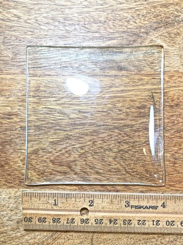 98.40mm Square Convex Clock Glass (Note:Corners Flare Out To 99.86mm)    (K8740)