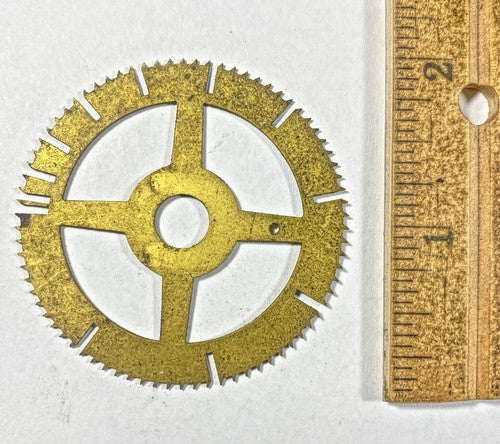 Antique Clock Movement Count Wheel  (50.73mm Dia, 8.24mm Inner Dia) (KD254)