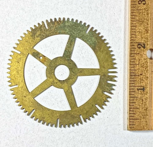 Antique Clock Movement Count Wheel  (65.55mm Dia, 9.24mm Inner Dia) (KD200)