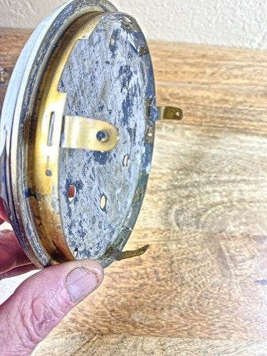 Seth Thomas (124 Mvmt) Clock Dial (5.65 Inch Dia) W/ Bezel (No Glass)    (KD726)