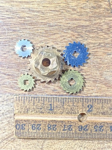 Assorted Lot Of Old Clock Movement Click Wheels (Lot Of 5) (KD2020)