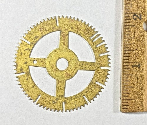 Antique Clock Movement Count Wheel  (51.00mm Dia, 6.65mm Inner Dia) (KD260)