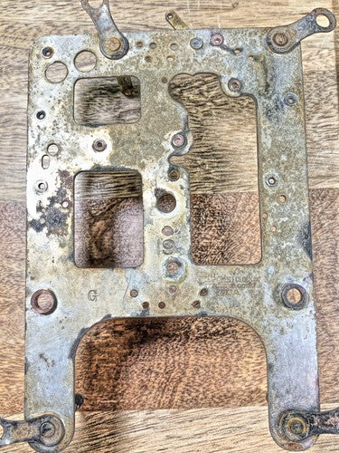 Gilbert Clock Movement (Stamped 19) Front Plate (Pivot Holes Look Good)  (K7912)