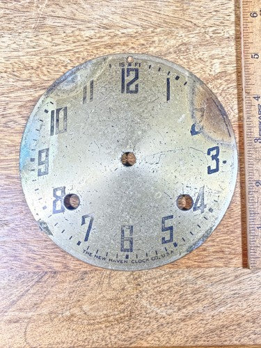 Old New Haven Clock Movement Dial Pan    (K9985)