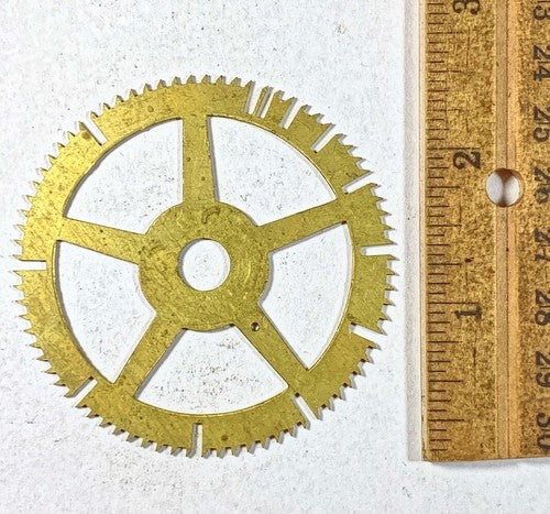 Antique Clock Movement Count Wheel  (63.91mm Dia, 8.68mm Inner Dia) (KD233)