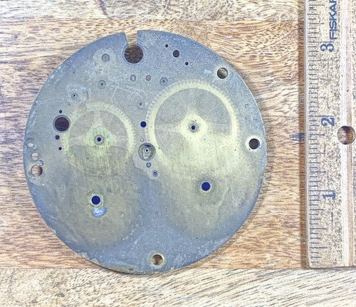 Japy Freres Clock Movement Back Plate (Pivots Look Good) (KD493)