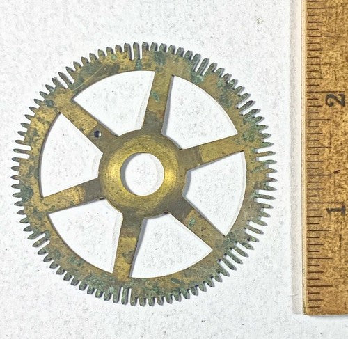 Antique Clock Movement Count Wheel  (61.74mm Dia, 10.23mm Inner Dia) (KD220)