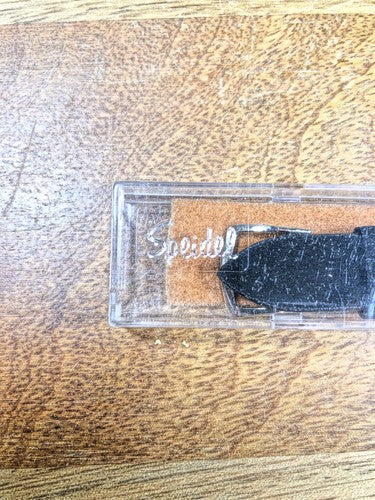 Vintage Speidel (NIB) Black Clorafam & Silver Watch Band (19mm or 3/4") (K7900)