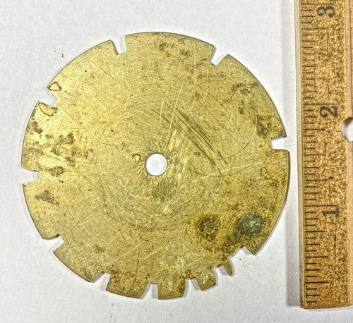 Antique Clock Movement Count Wheel  (67.95mm Dia, 5.77mm Inner Dia) (KD251)