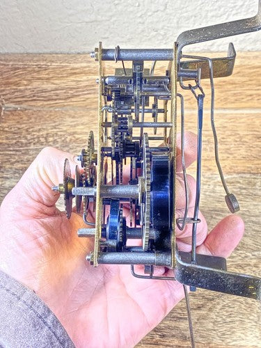 Old Germen Kitchen Clock Movement (Springs Good) (Stamped 25/67.2)    (KD1722)