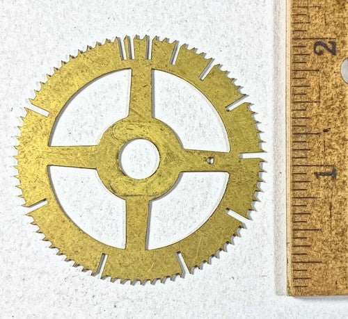 Antique Clock Movement Count Wheel  (50.75mm Dia, 8.32mm Inner Dia) (KD201)