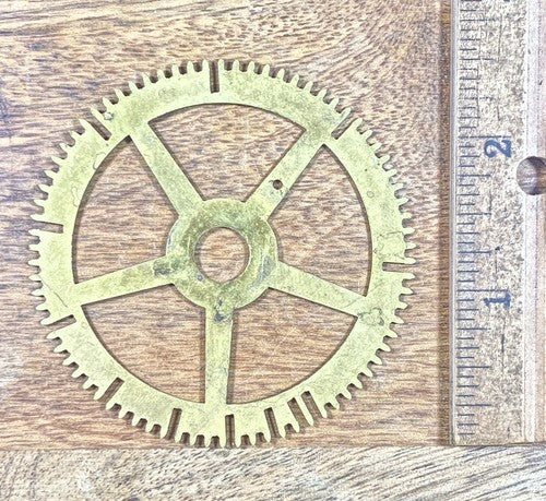 Antique Clock Movement Count Wheel  (65.57mm Dia, 9.36mm Inner Dia) (KD273)