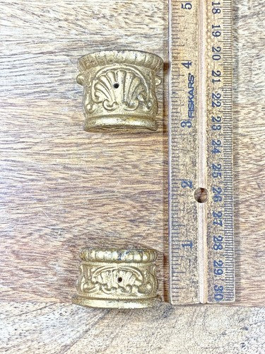 Large Mantle Clock Capitol And Base - Vintage Clock Parts K9498