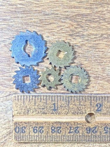 Assorted Lot Of Old Clock Movement Click Wheels (Lot Of 5) (KD2021)