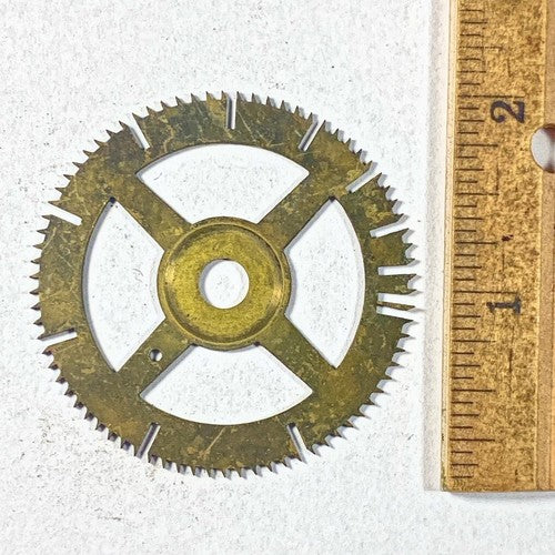 Antique Clock Movement Count Wheel  (50.82mm Dia, 6.73mm Inner Dia) (KD213)