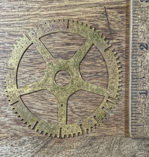 Antique American Clock Movement Count Wheel  (65.45mm Dia, 9.25mm Inner (KD191)