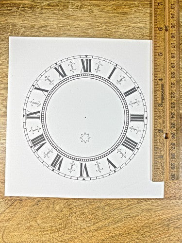 4 7/8 Inches Diameter Clock Paper Dial, Roman Numbers  (Lot 216)