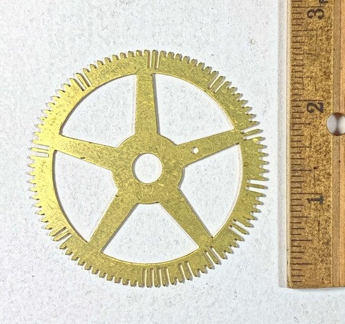Antique Clock Movement Count Wheel  (66.27mm Dia, 8.53mm Inner Dia) (KD222)