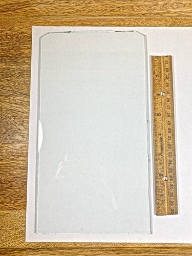 Old Junghans Flat Clock Glass (10 1/4 X 5 1/2 Inches) (LL5228)