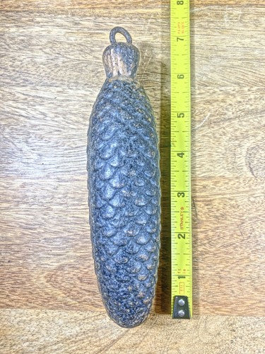 Cuckoo Clock Cast Iron Pine Cone Weight 1007g, 6.78 Inches Long   (KD1286)