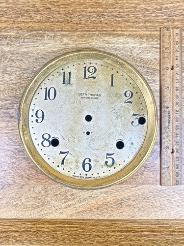 Seth Thomas Sonora Chime Clock Dial Pan w/ Trim Ring (No Glass Or Bezel)(KD016)