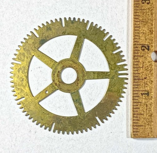 Antique Clock Movement Count Wheel  (65.55mm Dia, 9.24mm Inner Dia) (KD200)