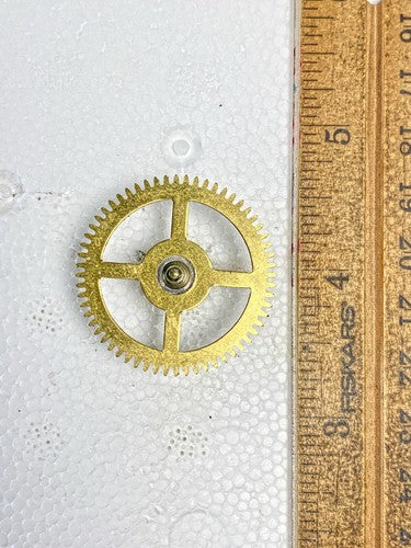 Jauch 77 Grandfather Clock Mvmt Time Side 2nd Wheel - Vintage Clock Part KD2164