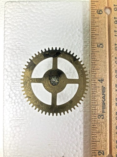 Made In Japan Clock Movement Time 2nd Wheel (See Pics To ID Mvmt) (K8613)