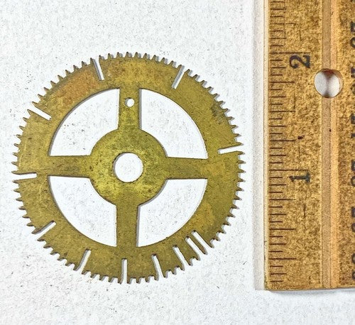 Antique Clock Movement Count Wheel  (50.92mm Dia, 6.56mm Inner Dia) (KD209)