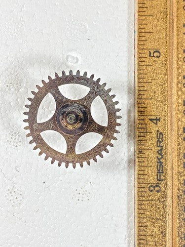 Gilbert Kitchen Clock Movement Time Side 4th Wheel (See Pics To ID) (KD1611)