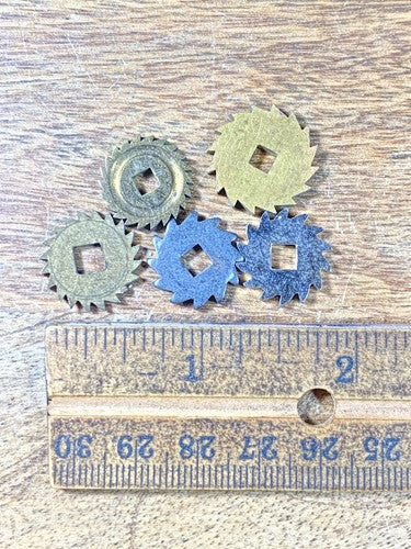 Assorted Lot Of Old Clock Movement Click Wheels (Lot Of 5) (KD2050)
