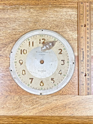 Vintage New Haven Electric Clock Dial Pan (KD014)