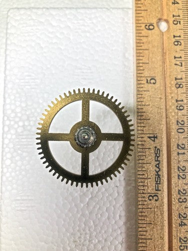 Jauch Clock Movement (PL 21cm) Chime Side 2nd Wheel (See Pics To ID)  (K8556)