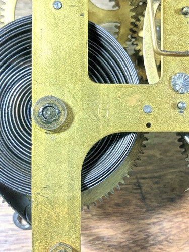 Old Gilbert Clock Movement (Stamped 24) Pallet Nut (See Pics To ID Mvmt)(K9592)