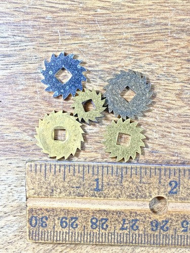Assorted Lot Of Old Clock Movement Click Wheels (Lot Of 5) (KD2038)