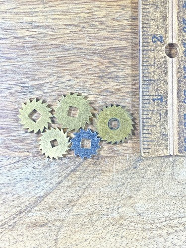 Assorted Lot Of Old Clock Movement Click Wheels (Lot Of 5) (KD2013)