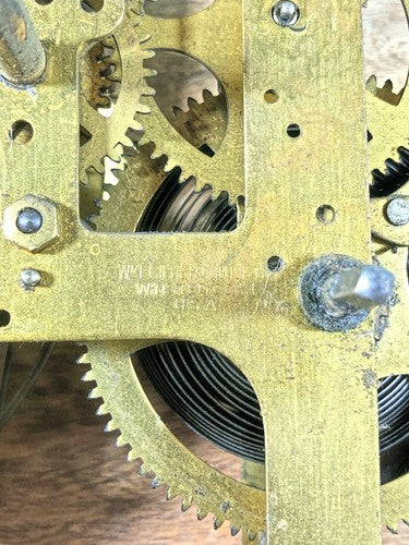 Gilbert Clock Movement (Stamped 24) Time Side 4th Wheel (See Pics To ID)(K9599)