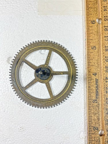 Birge & Fuller Clock Movement Time Side 3rd Wheel (See Pics To ID Mvmt) (KD1556)
