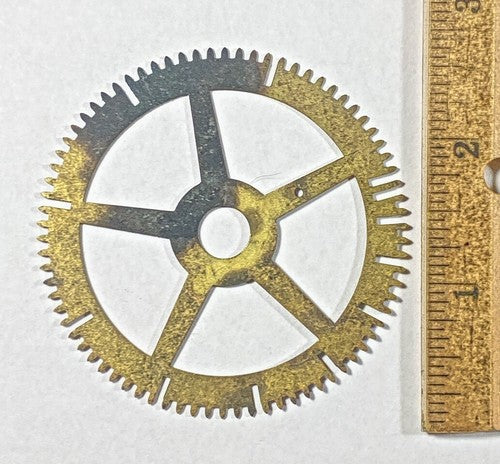 Antique Clock Movement Count Wheel  (65.55mm Dia, 9.26mm Inner Dia) (KD258)