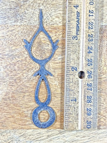 Antique Clock Hand 3 7/8 Inches Long (Arbor Opening Is 9.59mm Dia.)     (KD630)