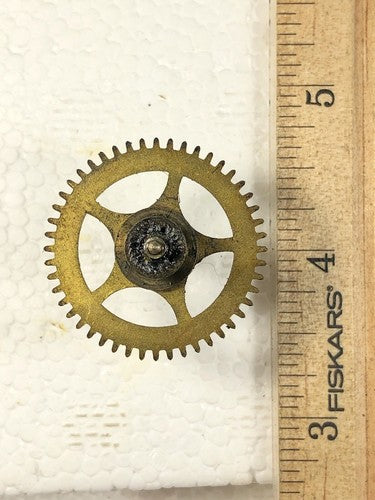 Gilbert Clock Movement (Stamped 1913) Time Side 4th Wheel (See Pics To ID(K7824)