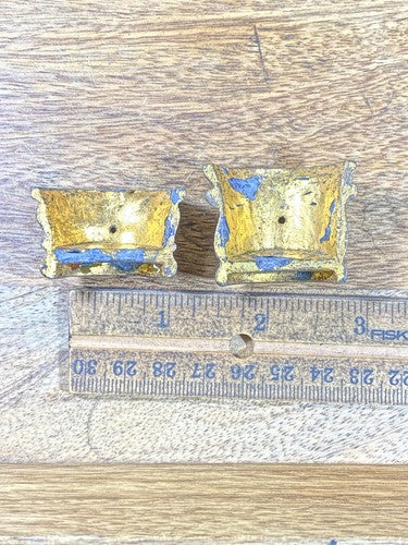 Large Mantle Clock Capitol And Base - Vintage Clock Parts K9498