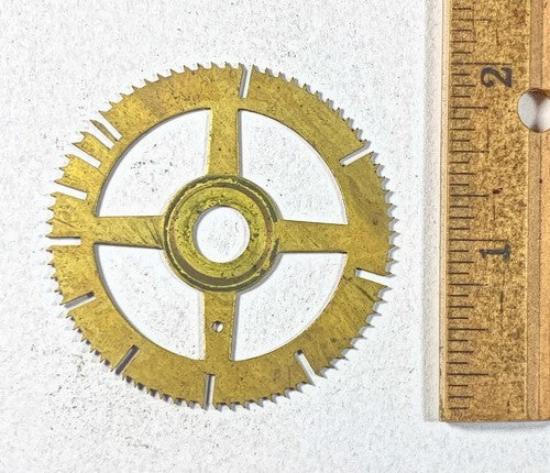 Antique Clock Movement Count Wheel  (50.65mm Dia, 8.34mm Inner Dia) (KD216)