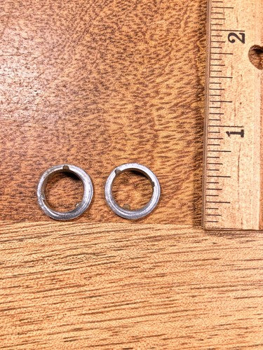 2 Silver Clock Keyhole Grommets (10.04mm or .39 inch Inner Diameter)  (K7961)