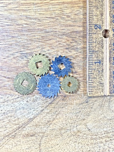 Assorted Lot Of Old Clock Movement Click Wheels (Lot Of 5) (KD2049)