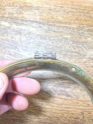 Old Brass Clock Dial Trim Ring 5.59 Inch Outer Diameter 4.58 Inner Dia. (K8858)