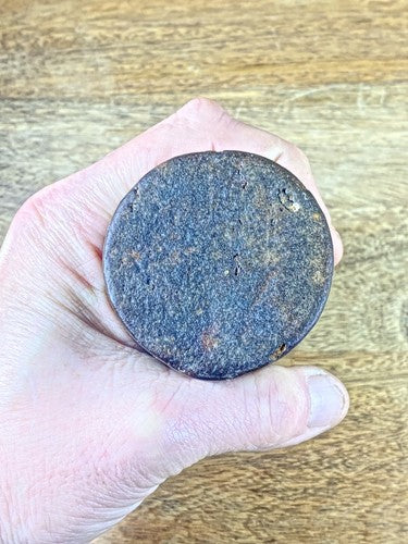 Antique Clock Weight 3 1/2 Inches Long 2 lb 14oz 2.16 Inch Diameter Base (WT021)