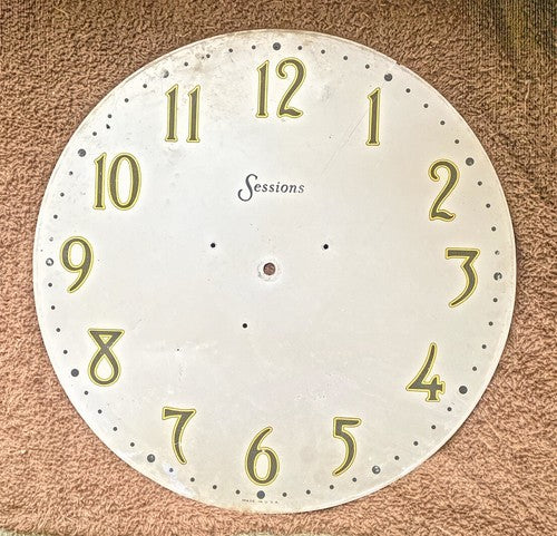 Large (14 5/8 Inches Diameter) Metal Sessions Clock Dial Pan  (LL5222)