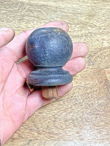 Clock Finial 2 Inches Tall, 1 3/4 Inch Dia, 1/2 Inch Shaft- Vintage Clock KD2111